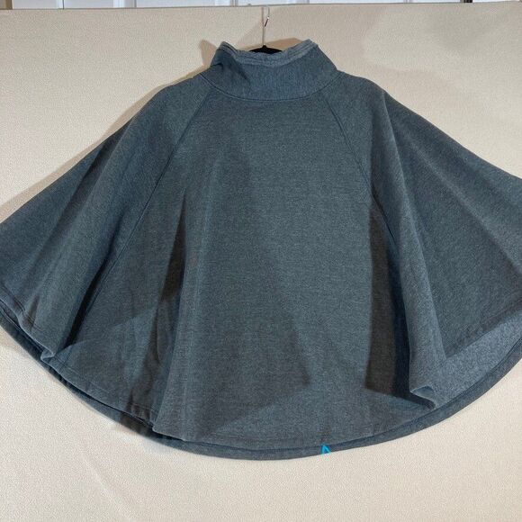 Larva Clothing Poncho Unisex Medium Grey Cotton Blend Aztec Geometric Pattern - Picture 5 of 6